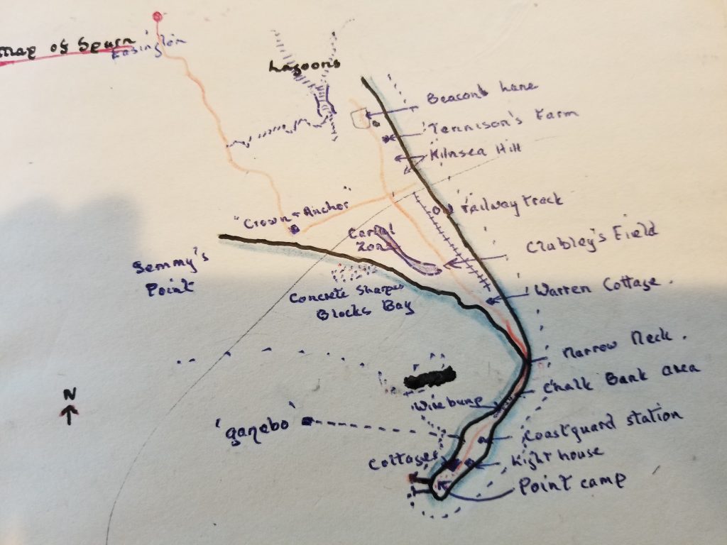 Drawing of Spurn Point April 1961